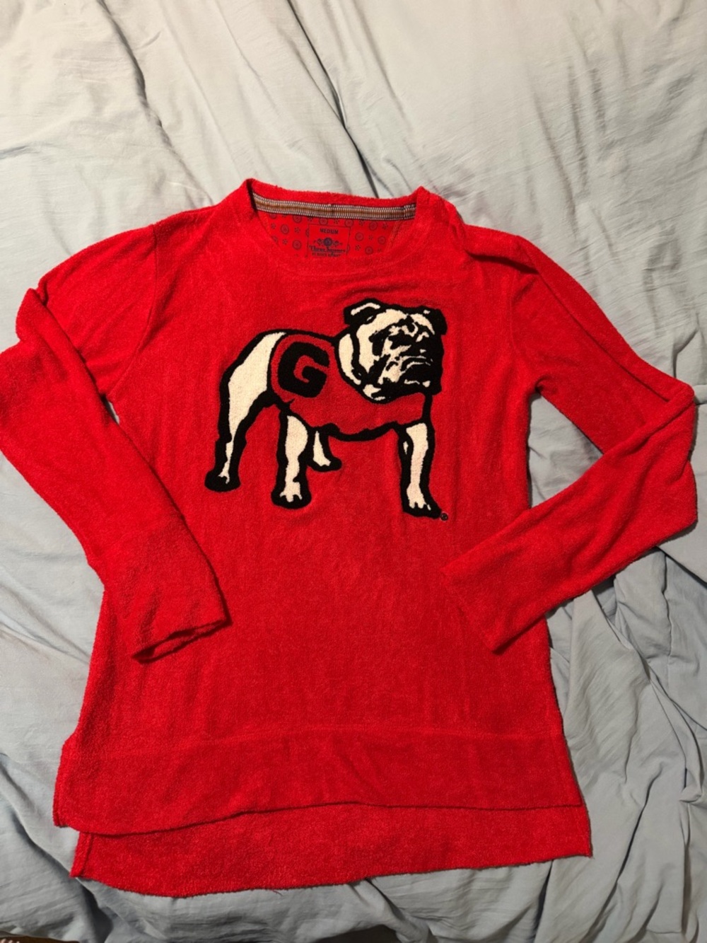 Red Bulldog Crewneck Sweater - Three Square by Royce Apparel